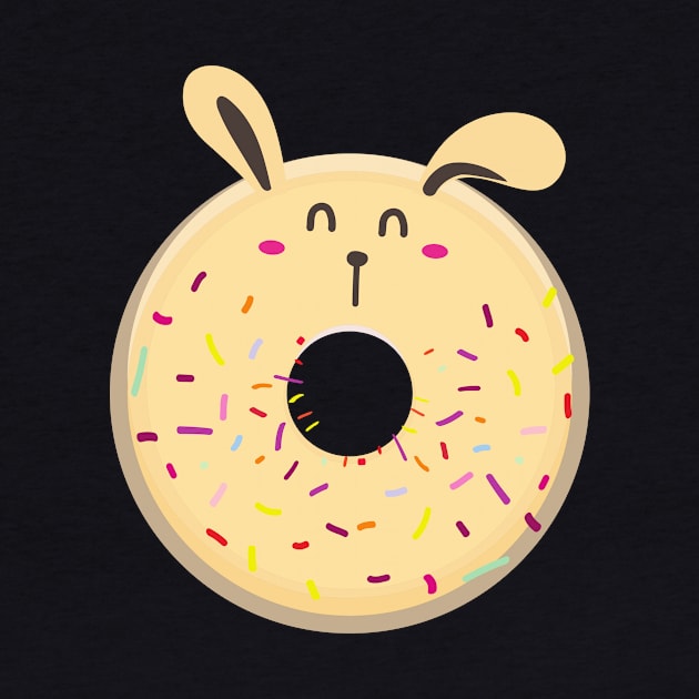 Cute yellow donut bunny by InkyArt